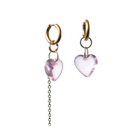 BOUCLES D'OREILLE UPCYCLEES - COEURS - AT LAST
