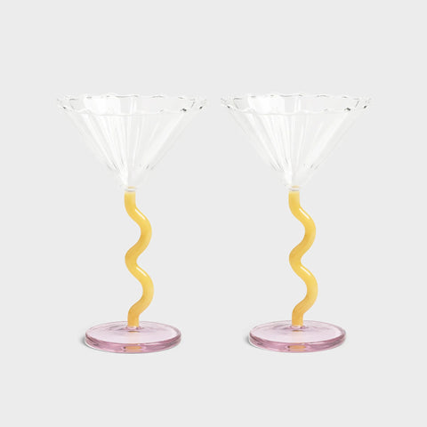 COUPES EN VERRE - TWIST (LOT DE 2)