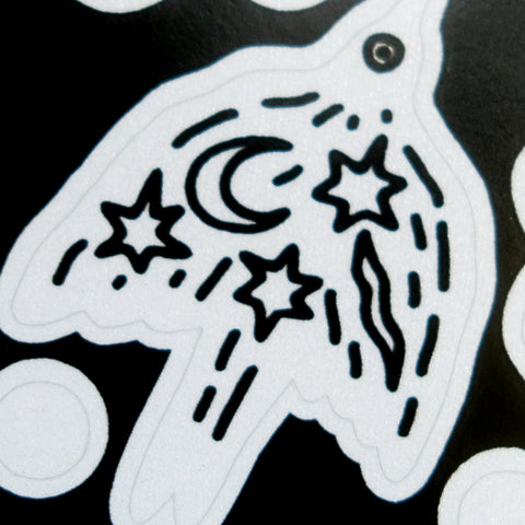 PLANCHE DE STICKERS RÉFLÉCHISSANTS VÉLO - MOON BIRD
