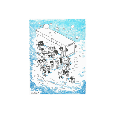 ILLUSTRATION A3 & STICKER HOLOGRAPHIQUE - EMILIE TRONCHE