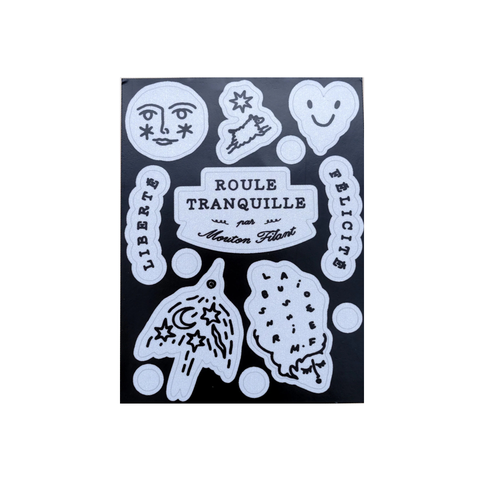 PLANCHE DE STICKERS RÉFLÉCHISSANTS VÉLO - MOON BIRD