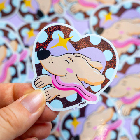 STICKER BRILLANT - TECKEL LOVER