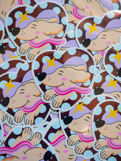 STICKER BRILLANT - TECKEL LOVER