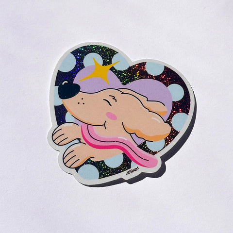 STICKER BRILLANT - TECKEL LOVER