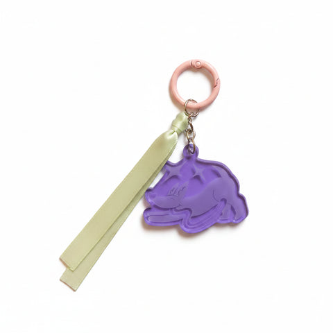 PORTE CLE VIOLET - TECKEL ETOILE