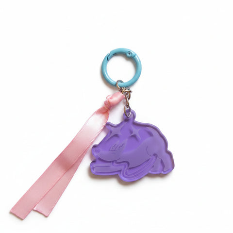 PORTE CLE VIOLET - TECKEL ETOILE