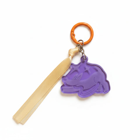 PORTE CLE VIOLET - TECKEL ETOILE