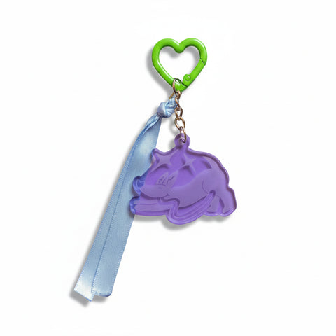 PORTE CLE VIOLET - TECKEL ETOILE