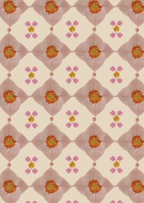 PAPIER PEINT ROULEAU - FLOWER POWER