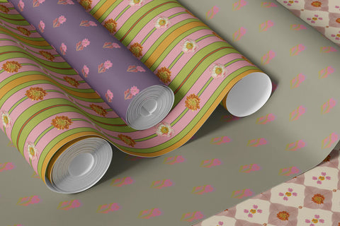 PAPIER PEINT ROULEAU - FLOWER POWER