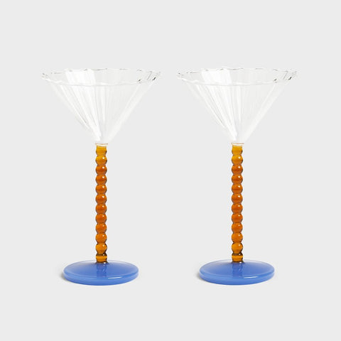 VERRES COCKTAILS - PERLES (LOT DE 2)