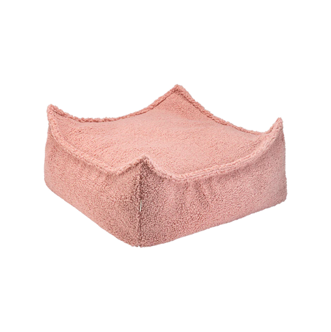 POUF ENFANT CARRE - BEAN BAG - LAINE BOUCLÉE