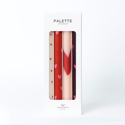 GRANDES BOUGIES - LOT DE 4 - COEURS