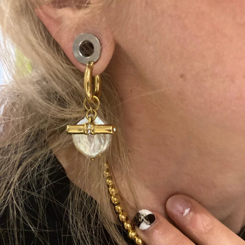 MONO BOUCLE D'OREILLE - UPCYCLÉE - MEMPHIS *1