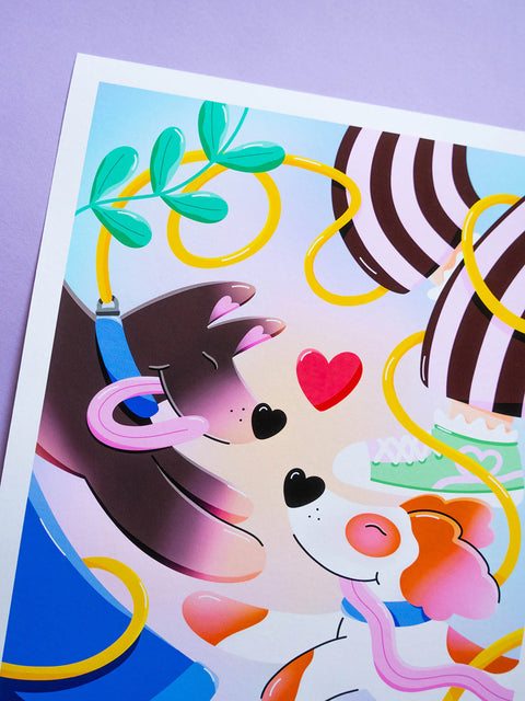 ILLUSTRATION A4 IMPRESSIONS D'ART - DOG LOVER