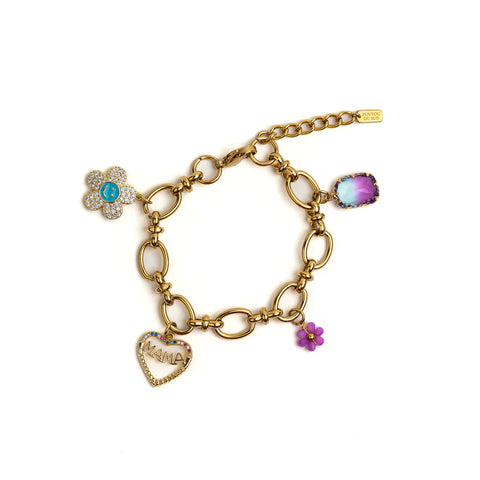 BRACELET CHAINE & PAMPILLES - MAMY MAMA