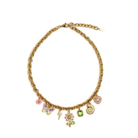 COLLIER CHAINE DOREE & PAMPILLES - MAMY FERNANDE