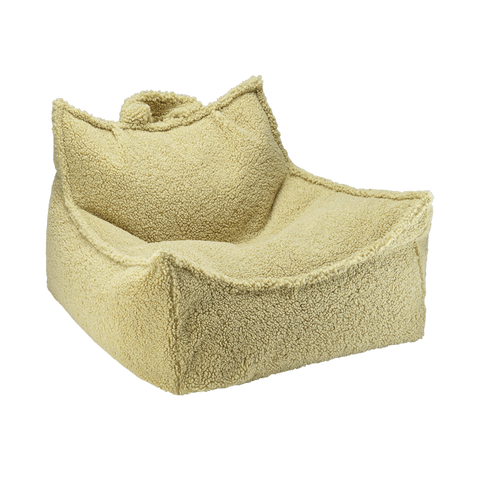 POUF ENFANT DOSSIER - BEAN BAG - LAINE BOUCLÉE