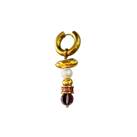 MONO BOUCLE OREILLE - DOREE PERLES & NACRE