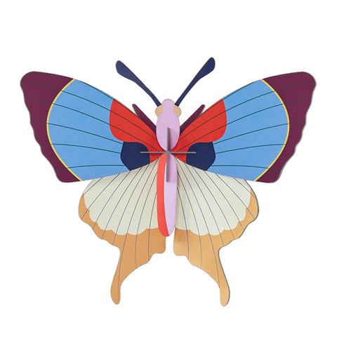 DECORATION MURALE PAPILLON GEANT - PLUM FRINGE BUTTERFLY