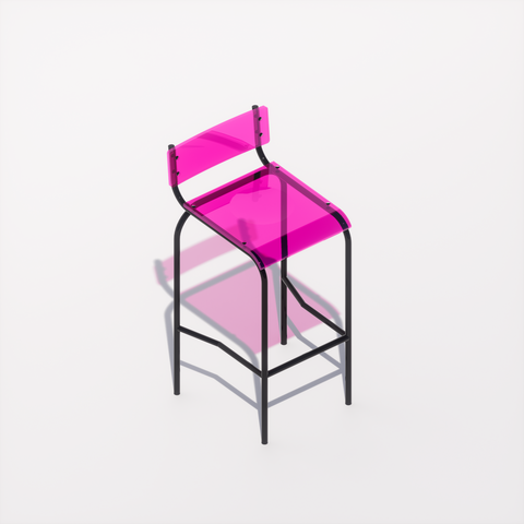CHAISE HAUTE - PLEXIGLASS ACRYLIQUE - BLACK POP