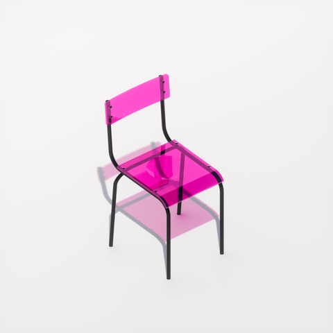 CHAISE - PLEXIGLASS ACRYLIQUE - BLACK POP