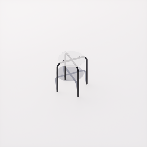 TABOURET - PLEXIGLASS ACRYLIQUE - BLACK POP