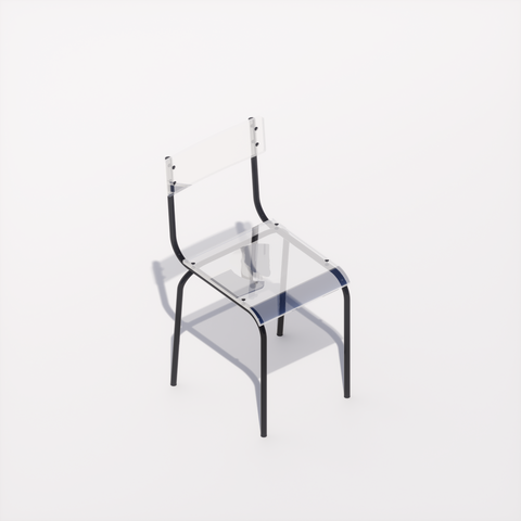 CHAISE - PLEXIGLASS ACRYLIQUE - BLACK POP