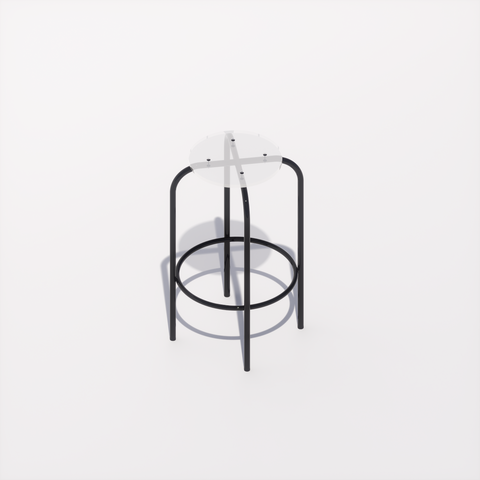 TABOURET HAUT - PLEXIGLASS ACRYLIQUE - BLACK POP