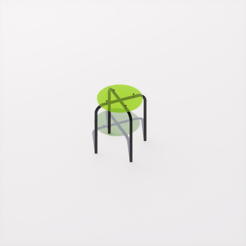 TABOURET - PLEXIGLASS ACRYLIQUE - BLACK POP