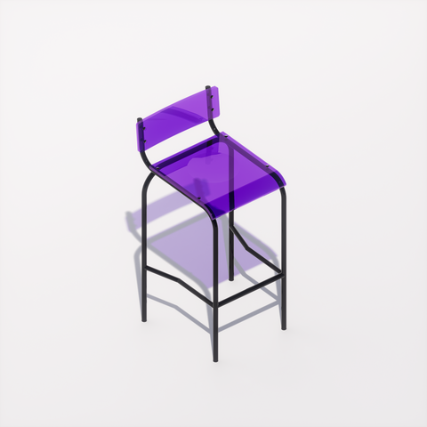CHAISE HAUTE - PLEXIGLASS ACRYLIQUE - BLACK POP