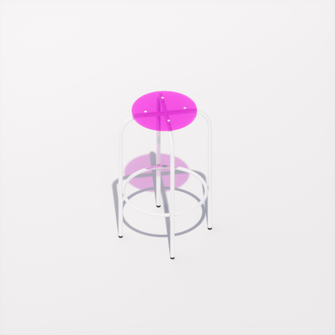 TABOURET HAUT - PLEXIGLASS ACRYLIQUE - POP