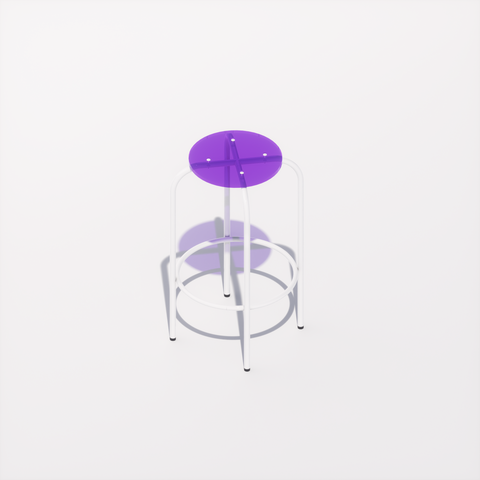 TABOURET HAUT - PLEXIGLASS ACRYLIQUE - POP