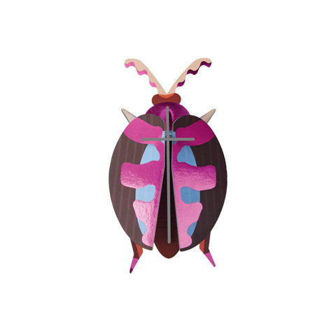 DECORATION MURALE BRILLANTE SCARABÉ - LUMEN PINK BEETLE