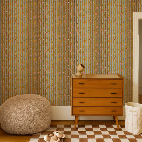 PAPIER PEINT ROULEAU - FLOWER POWER