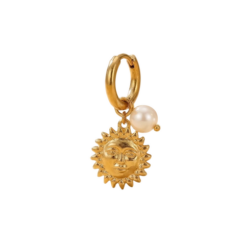 MONO BOUCLE BRELOQUE OR - SOLEIL OU LUNE
