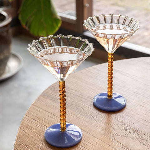 VERRES COCKTAILS - PERLES (LOT DE 2)