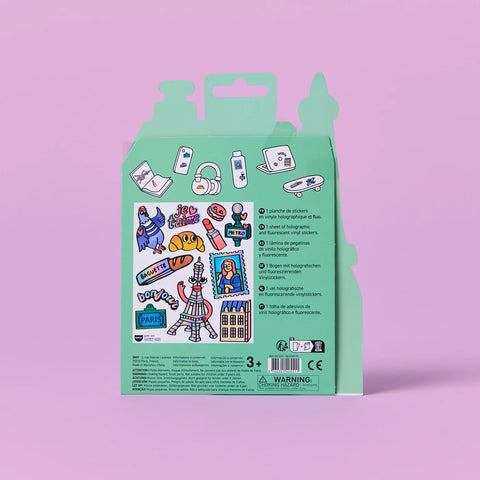 PLANCHE STICKER BRILLANT & FLUORESCENT - BIG COLLECTION