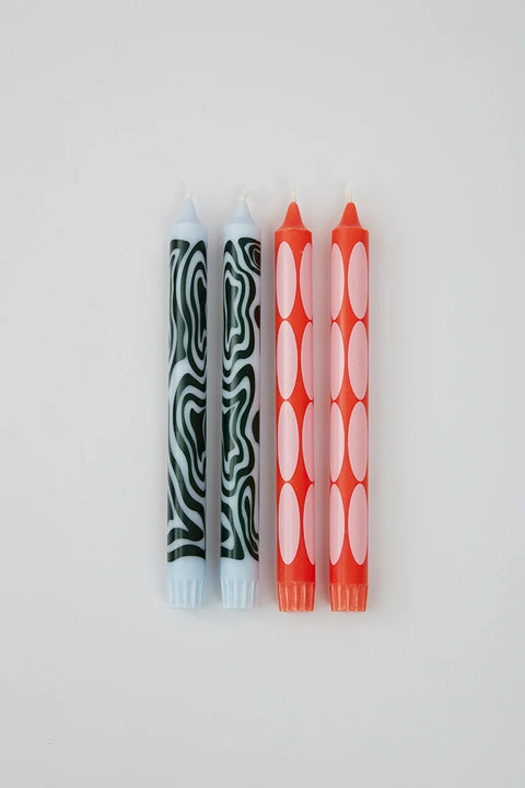 BOUGIES CHANDELLES - GRAPHIQUES (x4)