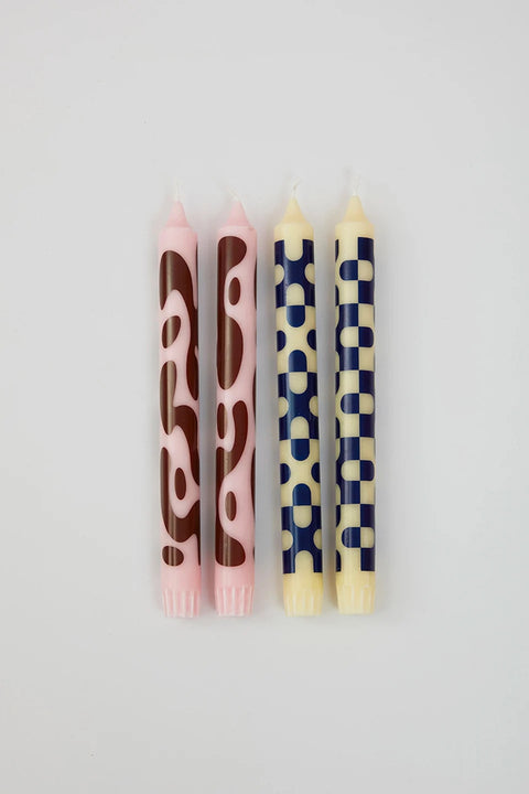 BOUGIES CHANDELLES - GRAPHIQUES (x4)