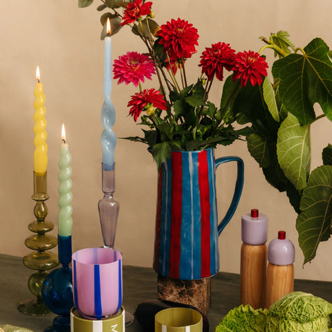 CARAFE CERAMIQUE - RAYURES COLORÉES