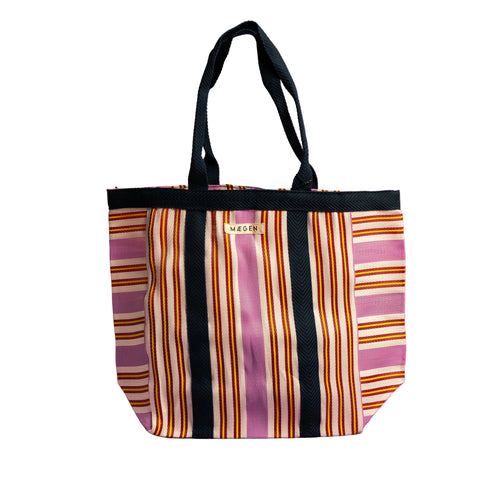 SAC TOTE BAG RAYURES - NYLON RECYCLE