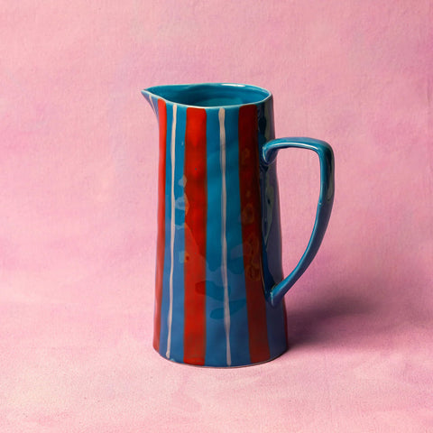 CARAFE CERAMIQUE - RAYURES COLORÉES