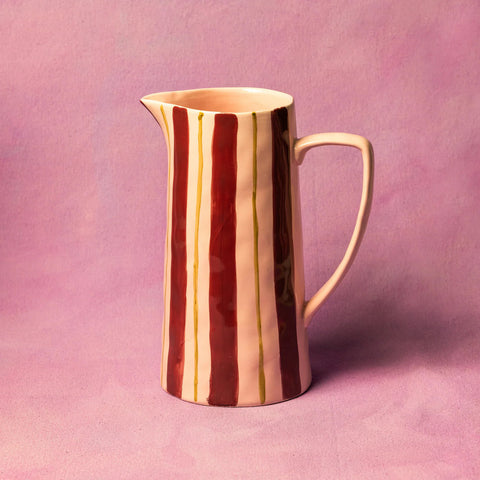 CARAFE CERAMIQUE - RAYURES COLORÉES