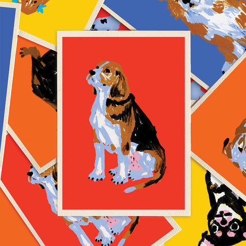 CARTE DE VOEUX - CHIEN