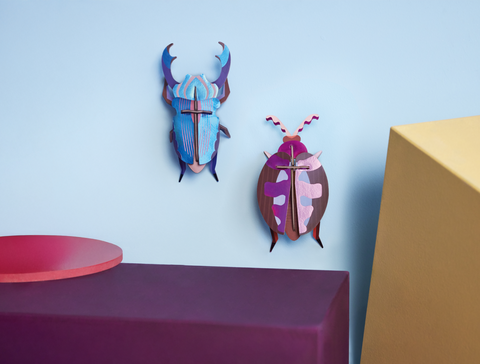 DECORATION MURALE BRILLANTE SCARABÉ - AZURE SLAG BEETLE