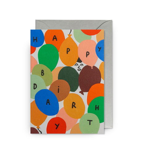 CARTE ANNIVERSAIRE - BALLONS