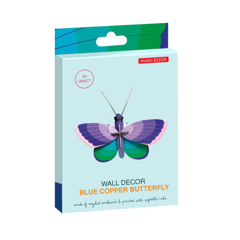 DECORATION MURALE PAPILLON - BLUE COPPER BUTTERFLY