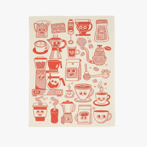 TORCHON COFFEE TIME - 100% COTON