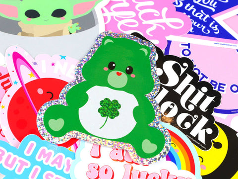 STICKER BRILLANT - BISOUNOURS VERT